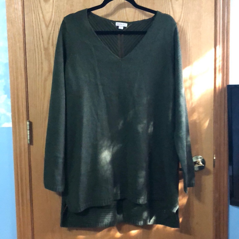 Forest Green Knit Tunic Sweater